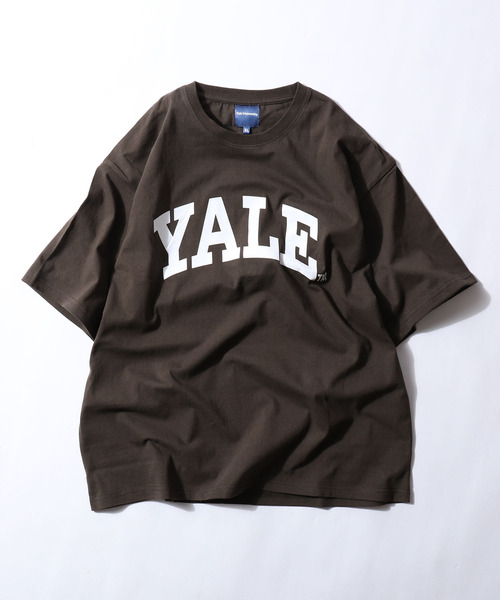 ZIP FIVE(ジップファイブ)の「【YALE】 カレッジロゴ プリント ビッグシルエット 綿100 半袖 Tシャツ(Tシャツ/カットソー・メンズ・ホワイト系/ネイビー系/アイボリー系/ネイビー/グレー系/ホワイト/チャコール/オートミール/ホワイト系1/グレー系1/アイボリー系1/ネイビー系1・X-LARGE/MEDIUM/LARGE)」の1枚目の写真