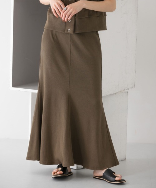 KBF(ケイビーエフ)の「リブカットソーマーメイドスカート(スカート・レディース・ブルー/ブラウン/ブラック・ONE)」の4枚目の写真