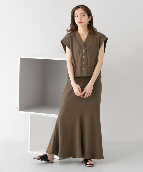 KBF(ケイビーエフ)の「リブカットソーマーメイドスカート(スカート・レディース・ブルー/ブラウン/ブラック・ONE)」の9枚目の写真