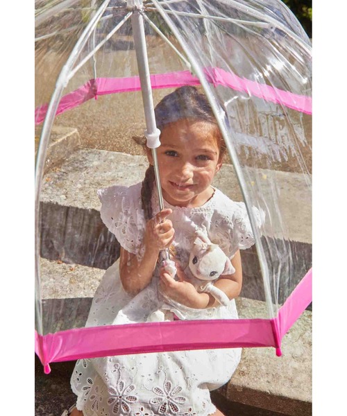 FULTON(フルトン)の「KIDS Birdcage ワンポイント(長傘・キッズ・チェリーピンク/シルバー/ブラック・FREE)」の12枚目の写真