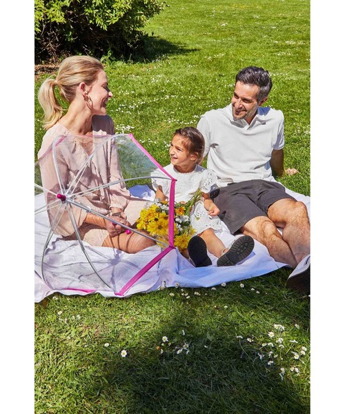 FULTON(フルトン)の「KIDS Birdcage ワンポイント(長傘・キッズ・チェリーピンク/シルバー/ブラック・FREE)」の9枚目の写真