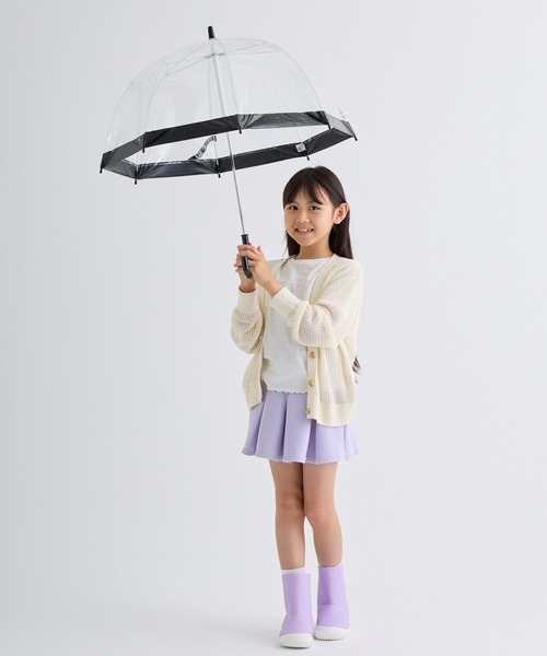 FULTON(フルトン)の「KIDS Birdcage ワンポイント(長傘・キッズ・チェリーピンク/シルバー/ブラック・FREE)」の15枚目の写真