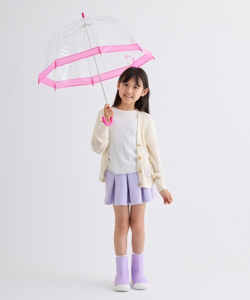 FULTON(フルトン)の「KIDS Birdcage ワンポイント(長傘・キッズ・チェリーピンク/シルバー/ブラック・FREE)」の21枚目の写真