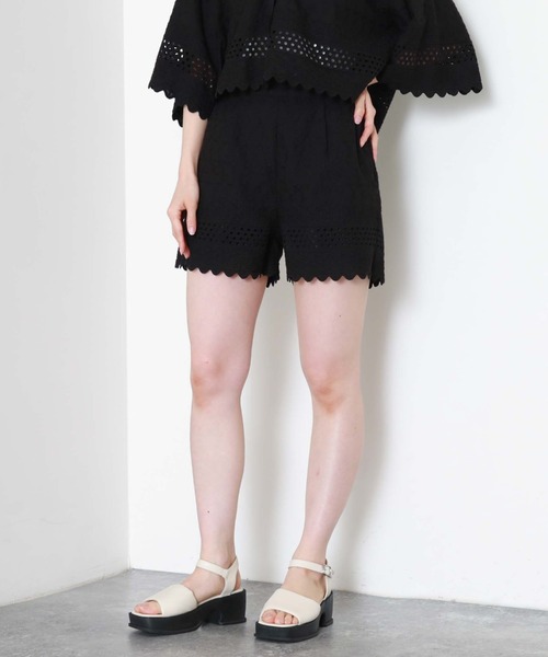 archives(アルシーヴ)の「【setup対応】カットワークショートパンツ(その他パンツ・レディース・ブラック/オフホワイト・MEDIUM)」の16枚目の写真
