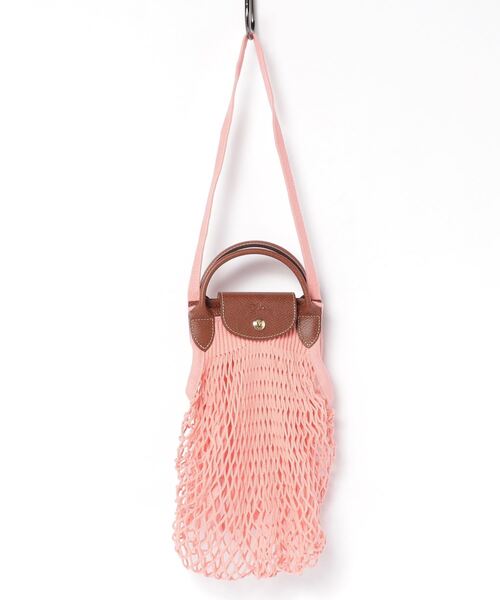 ECHELLE Liberte（エシェルリベルテ）の「LONGCHAMP LE PLIAGE FILET ロンシャン ル プリアージュ フィレ ネット ハンドバッグ（ハンドバッグ・レディース・ブラック/キナリ/イエロー/ピンク・FREE）」の4枚目の写真