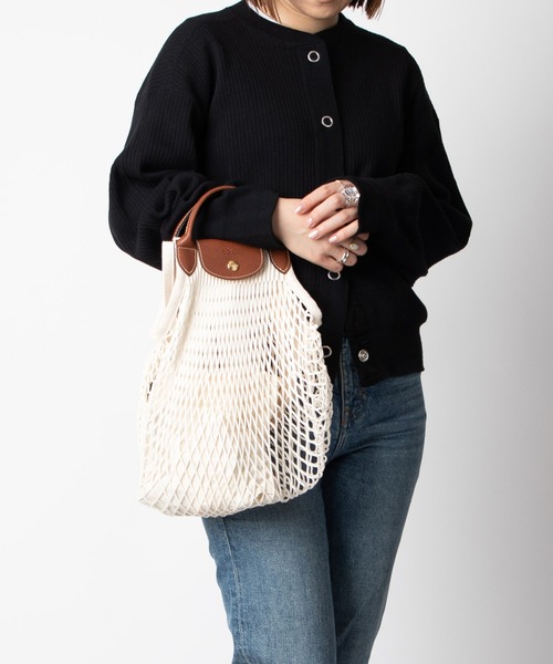 ECHELLE Liberte（エシェルリベルテ）の「LONGCHAMP LE PLIAGE FILET ロンシャン ル プリアージュ フィレ ネット ハンドバッグ（ハンドバッグ・レディース・ブラック/キナリ/イエロー/ピンク・FREE）」の11枚目の写真