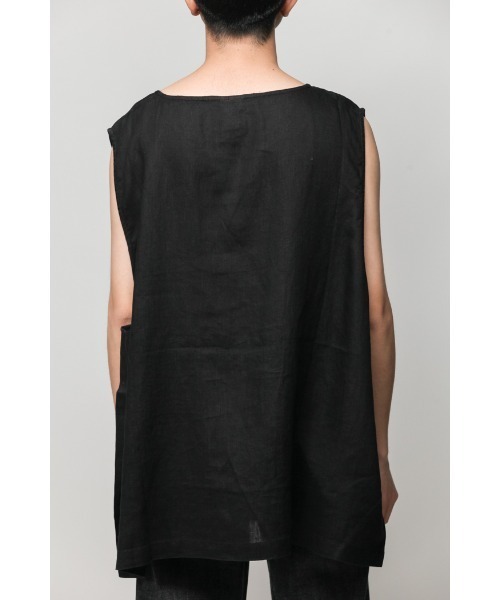 Badhiya(バディ―ヤ)の「Nosleeve pullover-linen(タンクトップ・メンズ・ブラック/グレー/グリーン・FREE)」の6枚目の写真