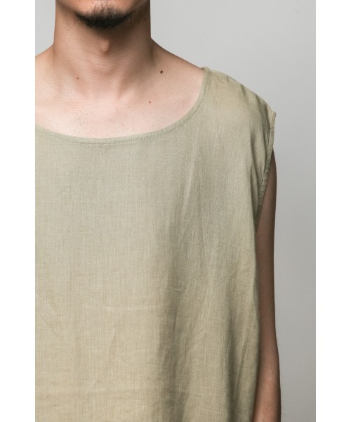 Badhiya(バディ―ヤ)の「Nosleeve pullover-linen(タンクトップ・メンズ・ブラック/グレー/グリーン・FREE)」の18枚目の写真