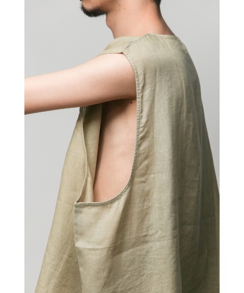 Badhiya(バディ―ヤ)の「Nosleeve pullover-linen(タンクトップ・メンズ・ブラック/グレー/グリーン・FREE)」の19枚目の写真