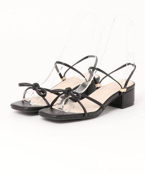 Te chichi TERRASSE（テチチテラス）の「ナローリボンサンダル（サンダル・レディース・オフホワイト/グリーン/ブラック・MEDIUM/LARGE）」の6枚目の写真