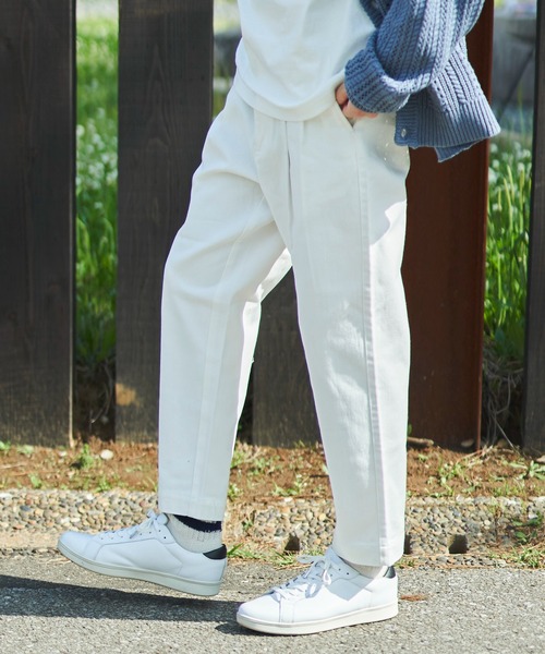 ADPOSION（アドポーション）の「【WEB限定】ワイドデニムパンツ / Tuck Denim Wide Pants（デニムパンツ・メンズ・ホワイト/サックスブルー/インディゴブルー・LARGE/MEDIUM/SMALL）」の8枚目の写真