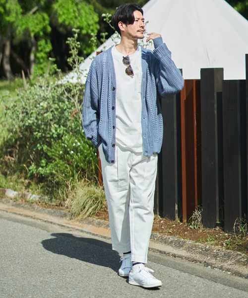ADPOSION（アドポーション）の「【WEB限定】ワイドデニムパンツ / Tuck Denim Wide Pants（デニムパンツ・メンズ・ホワイト/サックスブルー/インディゴブルー・LARGE/MEDIUM/SMALL）」の5枚目の写真