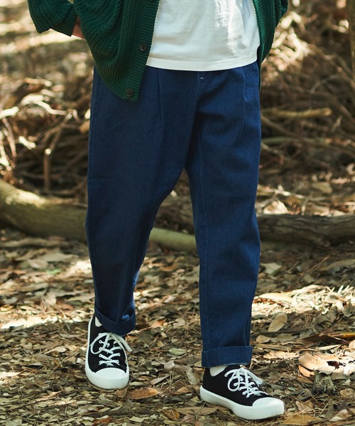 ADPOSION（アドポーション）の「【WEB限定】ワイドデニムパンツ / Tuck Denim Wide Pants（デニムパンツ・メンズ・ホワイト/サックスブルー/インディゴブルー・LARGE/MEDIUM/SMALL）」の16枚目の写真