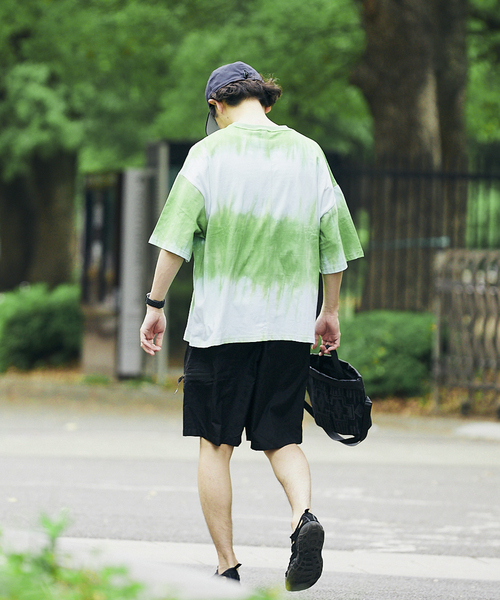 JOURNAL STANDARD relume（ジャーナルスタンダード　レリューム）の「タイダイ CREW NECK Tシャツ（Tシャツ/カットソー・メンズ・パープル/ネイビー/カーキ/ピンク/ブルー/グリーン・MEDIUM/LARGE）」の15枚目の写真