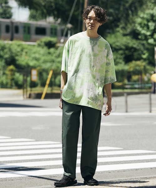 JOURNAL STANDARD relume（ジャーナルスタンダード　レリューム）の「タイダイ CREW NECK Tシャツ（Tシャツ/カットソー・メンズ・パープル/ネイビー/カーキ/ピンク/ブルー/グリーン・MEDIUM/LARGE）」の19枚目の写真