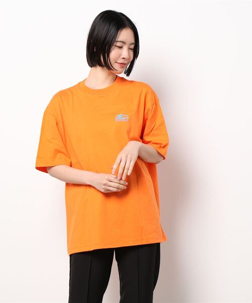 CAMP7（キャンプセブン）の「【CAMP7】バンダナプリントＴシャツ（Tシャツ/カットソー・レディース・ホワイト/ブラック/オレンジ・M/L）」の6枚目の写真