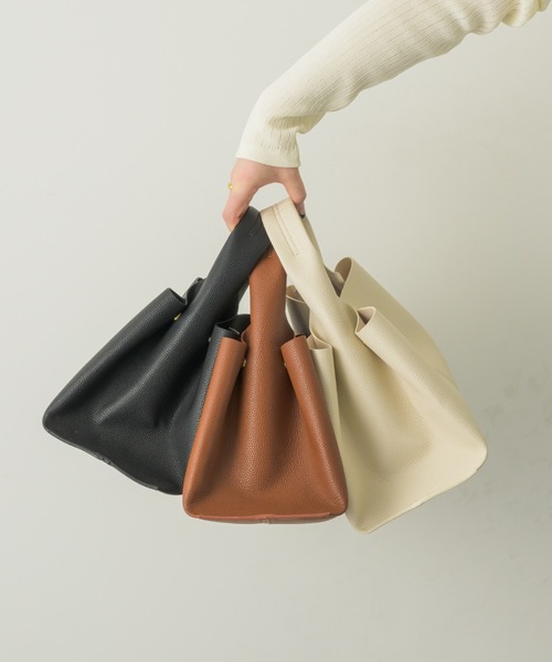 【新品未使用】as on レザーハンドバッグ 韓国　ブラウン Woman ブラウン トッズ ダルセナ レザー バッグ ミディアム