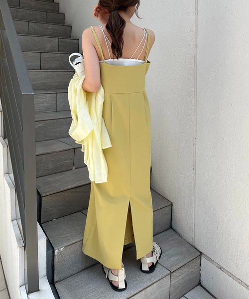 CAPRICIEUX LE'MAGE（カプリシューレマージュ）の「ストレッチキャミワンピース（ワンピース・レディース・イエロー/ホワイト/ブラック・FREE）」の12枚目の写真