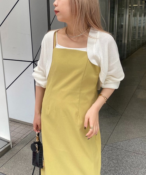 CAPRICIEUX LE'MAGE（カプリシューレマージュ）の「ストレッチキャミワンピース（ワンピース・レディース・イエロー/ホワイト/ブラック・FREE）」の7枚目の写真