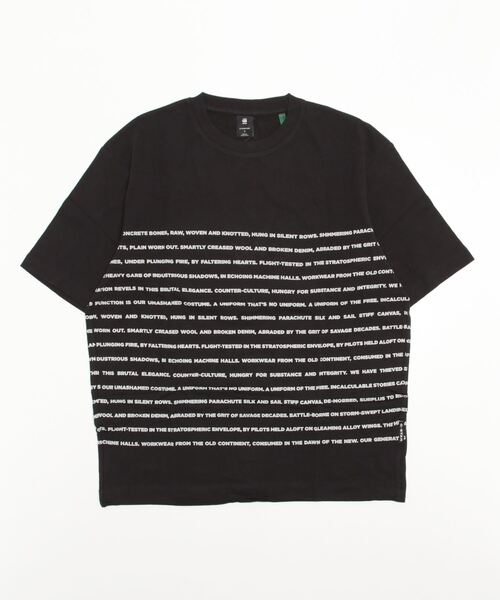 G-STAR（ジースター）の「TEXT STRIPE BOXY T-SHIRT/ストライプ/ロゴT/オーバーサイズ（Tシャツ/カットソー・メンズ・ベージュ/ライトグリーン/ダークブラック・SMALL/MEDIUM/LARGE/X-LARGE/X-SMALL/XX-LARGE）」の19枚目の写真