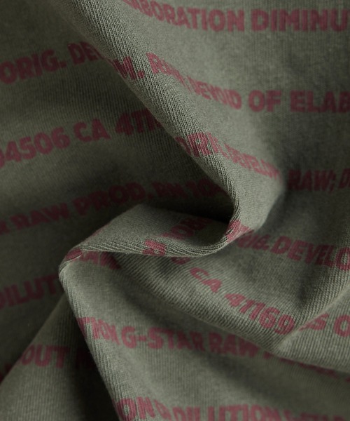 G-STAR（ジースター）の「TEXT STRIPE BOXY T-SHIRT/ストライプ/ロゴT/オーバーサイズ（Tシャツ/カットソー・メンズ・ベージュ/ライトグリーン/ダークブラック・SMALL/MEDIUM/LARGE/X-LARGE/X-SMALL/XX-LARGE）」の18枚目の写真