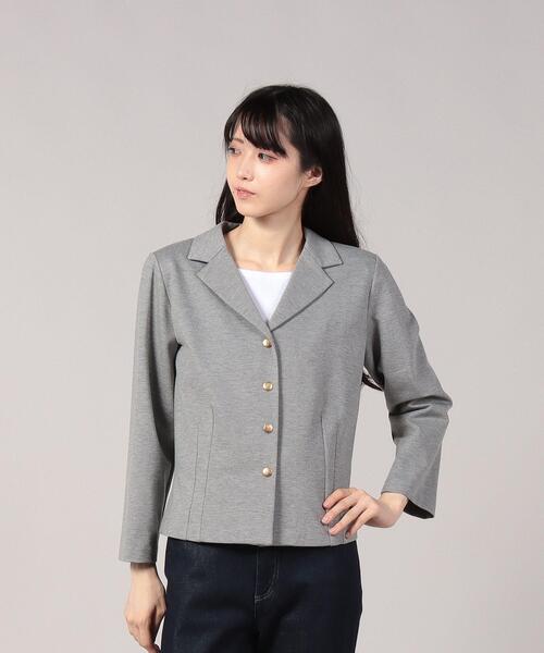 agnes b.（アニエスベー）の「JGP5 VESTE ジャージー テーラードジャケット（テーラードジャケット・レディース・グレー系その他・1/2/3）」の3枚目の写真