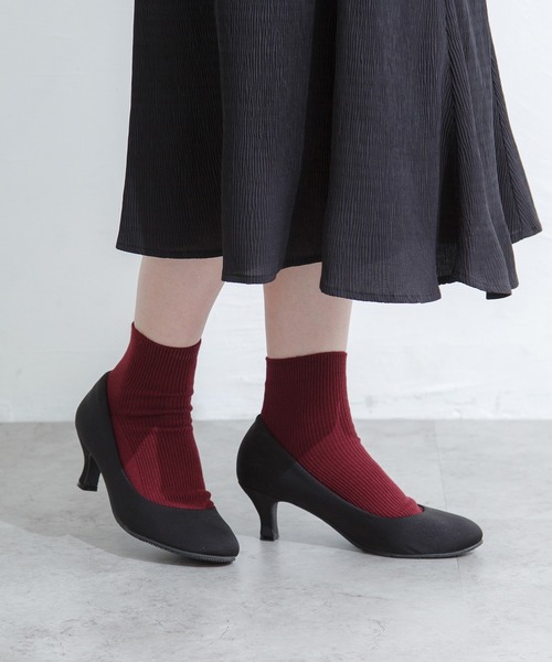 Honeys(ハニーズ)の「ショート丈リブソックス(ソックス/靴下・レディース・ホワイト/ブラック/オレンジ/イエロー/グリーン/レッド/ブルー/ベージュ・FREE)」の7枚目の写真