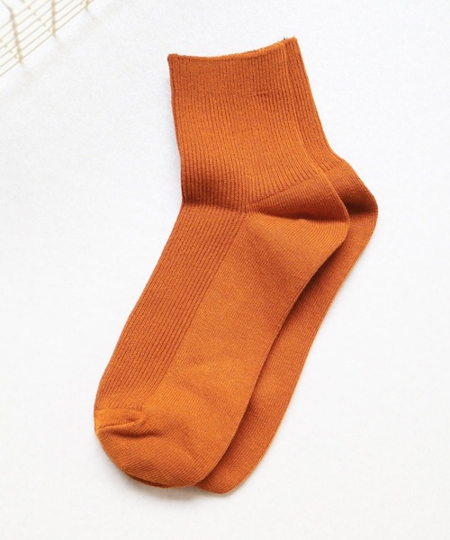 Honeys(ハニーズ)の「ショート丈リブソックス(ソックス/靴下・レディース・ホワイト/ブラック/オレンジ/イエロー/グリーン/レッド/ブルー/ベージュ・FREE)」の8枚目の写真