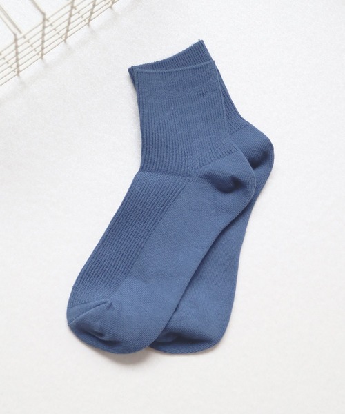 Honeys(ハニーズ)の「ショート丈リブソックス(ソックス/靴下・レディース・ホワイト/ブラック/オレンジ/イエロー/グリーン/レッド/ブルー/ベージュ・FREE)」の5枚目の写真