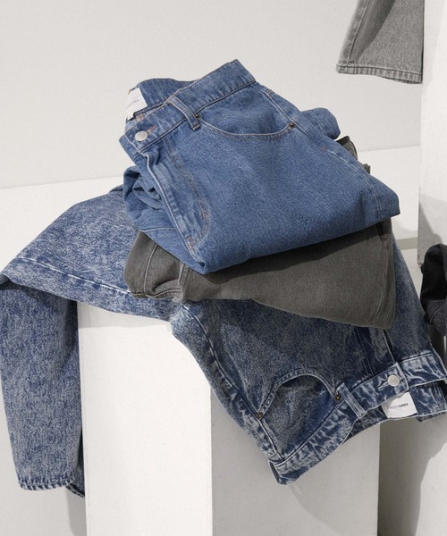 EMMA CLOTHES（エマクローズ）の「ヴィンテージライクワイドテーパードデニムパンツ EMMA CLOTHES（デニムパンツ・メンズ・ブラック/ネイビー/グレー/サックスブルー/インディゴブルー/ブルー系/ブラック系/グレー系/ブルー系2・S/M/L）」の13枚目の写真