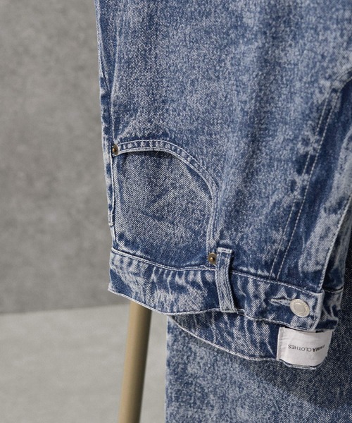 EMMA CLOTHES（エマクローズ）の「ヴィンテージライクワイドテーパードデニムパンツ EMMA CLOTHES（デニムパンツ・メンズ・ブラック/ネイビー/グレー/サックスブルー/インディゴブルー/ブルー系/ブラック系/グレー系/ブルー系2・S/M/L）」の17枚目の写真