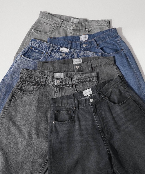 EMMA CLOTHES（エマクローズ）の「ヴィンテージライクワイドテーパードデニムパンツ EMMA CLOTHES（デニムパンツ・メンズ・ブラック/ネイビー/グレー/サックスブルー/インディゴブルー/ブルー系/ブラック系/グレー系/ブルー系2・S/M/L）」の19枚目の写真