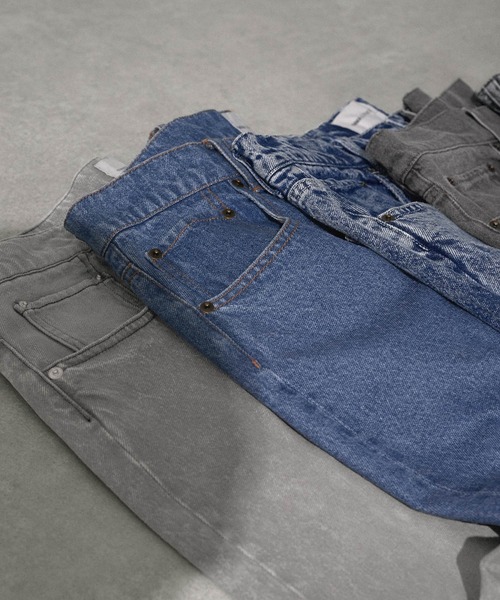 EMMA CLOTHES（エマクローズ）の「ヴィンテージライクワイドテーパードデニムパンツ EMMA CLOTHES（デニムパンツ・メンズ・ブラック/ネイビー/グレー/サックスブルー/インディゴブルー/ブルー系/ブラック系/グレー系/ブルー系2・S/M/L）」の21枚目の写真