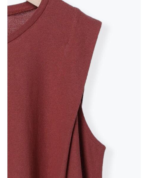 Samansa Mos2 blue（サマンサモスモスブルー）の「肩タックサイドスリットワンピース（ワンピース・レディース・レッド/カーキ/ブラック・ﾌﾘ-）」の22枚目の写真