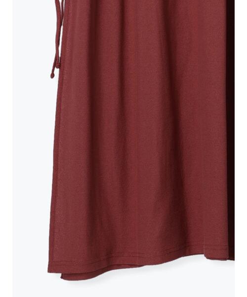 Samansa Mos2 blue（サマンサモスモスブルー）の「肩タックサイドスリットワンピース（ワンピース・レディース・レッド/カーキ/ブラック・ﾌﾘ-）」の21枚目の写真