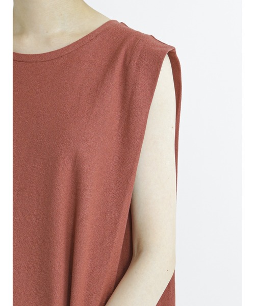 Samansa Mos2 blue（サマンサモスモスブルー）の「肩タックサイドスリットワンピース（ワンピース・レディース・レッド/カーキ/ブラック・ﾌﾘ-）」の15枚目の写真