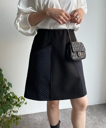 DouDou | キルト切替メルトンミニスカート(スカート)