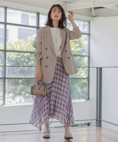 BAYFLOW(ベイフロー)の「ガラムジプリーツスカート(スカート・レディース・ライトグレー/ブラック/グリーン/ブルー・SMALL/MEDIUM)」の5枚目の写真