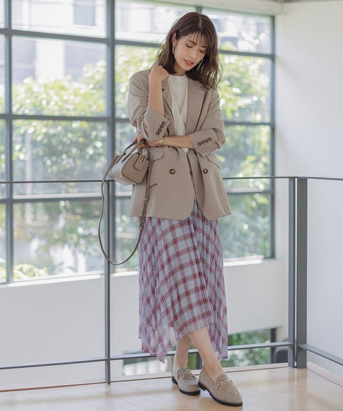 BAYFLOW(ベイフロー)の「ガラムジプリーツスカート(スカート・レディース・ライトグレー/ブラック/グリーン/ブルー・SMALL/MEDIUM)」の6枚目の写真