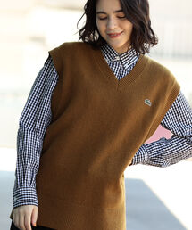 BEAMS BOY | LACOSTE × BEAMS BOY /  別注 Vネック ニットベスト(ベスト)