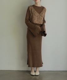 onetome | レイヤードニットワンピース(ワンピース)