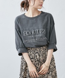 PUAL CE CIN | シリコン刺繍ピグメントTシャツ(Tシャツ/カットソー)