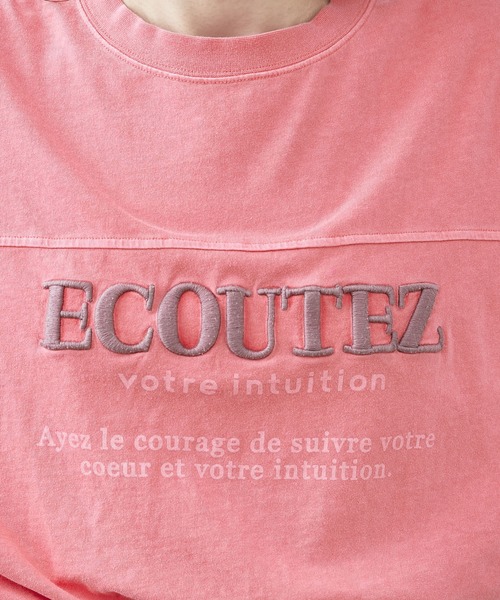 PUAL CE CIN(ピュアルセシン)の「シリコン刺繍ピグメントTシャツ(Tシャツ/カットソー・レディース・ブラック/グリーン系その他/グレイッシュベージュ/ピンク・FREE)」の22枚目の写真