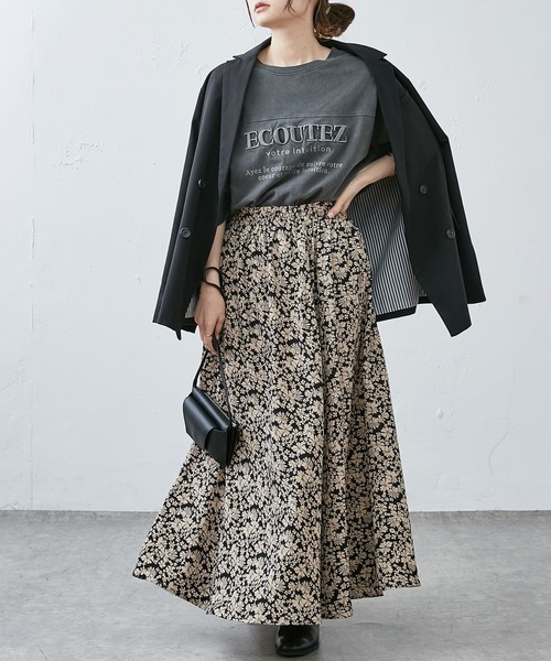 PUAL CE CIN(ピュアルセシン)の「シリコン刺繍ピグメントTシャツ(Tシャツ/カットソー・レディース・ブラック/グリーン系その他/グレイッシュベージュ/ピンク・FREE)」の9枚目の写真