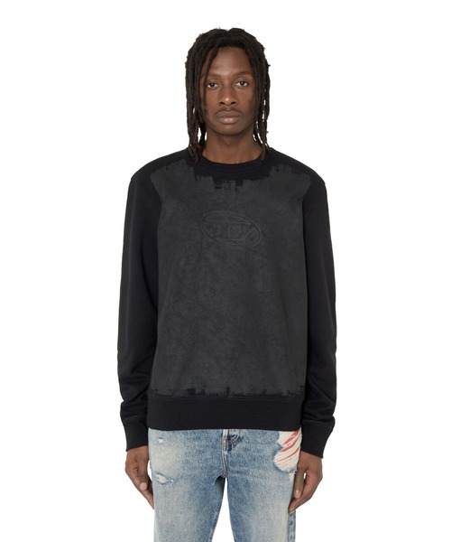 DIESEL（ディーゼル）の「メンズ スウェット エンボスロゴ（スウェット・メンズ・ブラック/ブルー・XXX-LARGE/LARGE/MEDIUM/X-LARGE/SMALL/X-SMALL/XX-LARGE）」の1枚目の写真