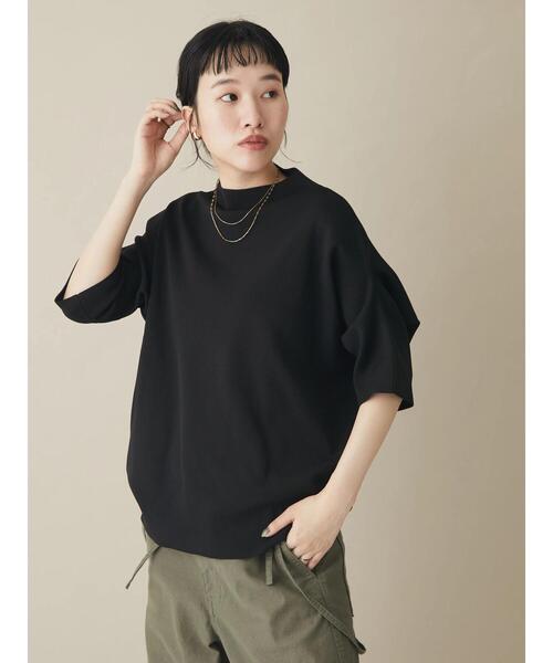 CRAFT STANDARD BOUTIQUE(クラフトスタンダードブティック)の「超軽量アップスリーブニットプルオーバー *(ニット/セーター・レディース・ブラック/ブルーグリーン/ベージュ/イエロー・FREE)」の17枚目の写真