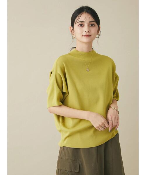 CRAFT STANDARD BOUTIQUE(クラフトスタンダードブティック)の「超軽量アップスリーブニットプルオーバー *(ニット/セーター・レディース・ブラック/ブルーグリーン/ベージュ/イエロー・FREE)」の19枚目の写真
