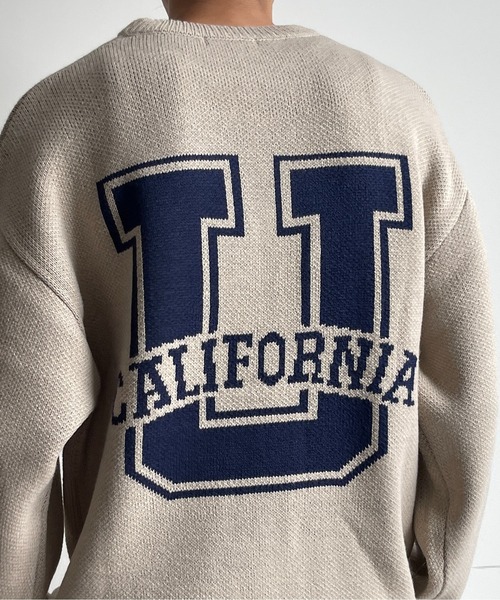 CPCM（シーピーシーエム）の「カレッジロゴクルーネックニット（ニット/セーター・メンズ・ベージュ/サックスブルー/マスタード・MEDIUM/LARGE）」の10枚目の写真