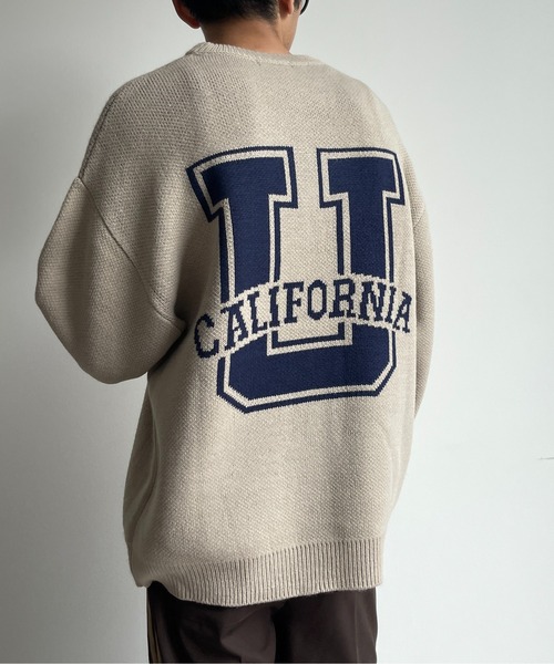 CPCM（シーピーシーエム）の「カレッジロゴクルーネックニット（ニット/セーター・メンズ・ベージュ/サックスブルー/マスタード・MEDIUM/LARGE）」の11枚目の写真