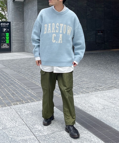 CPCM（シーピーシーエム）の「カレッジロゴクルーネックニット（ニット/セーター・メンズ・ベージュ/サックスブルー/マスタード・MEDIUM/LARGE）」の20枚目の写真